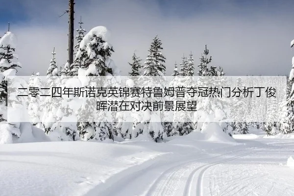 二零二四年斯诺克英锦赛特鲁姆普夺冠热门分析丁俊晖潜在对决前景展望